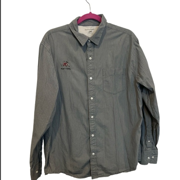 New Belgium Brewing Shirt Men’s Large Gray Fat Tire‎ Embroidered Horny Toad Beer - Picture 1 of 5